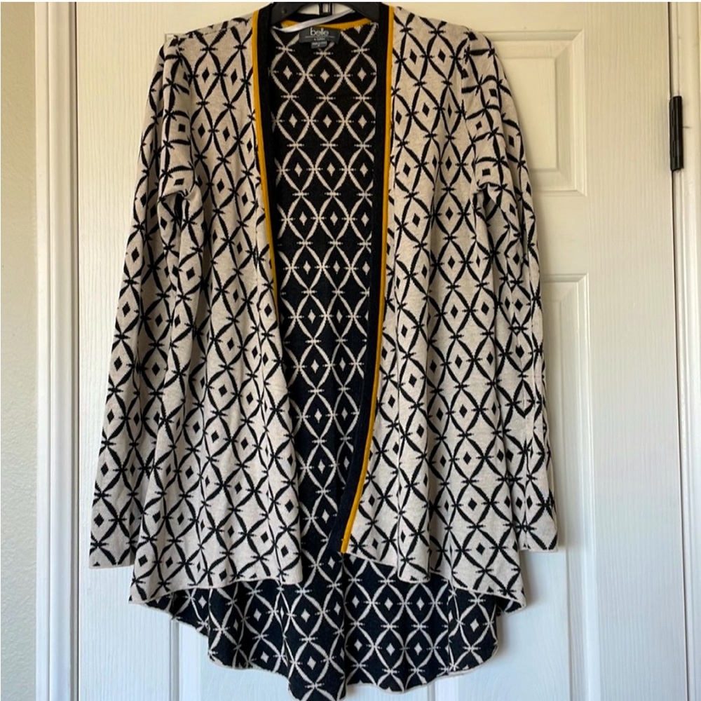 Belle by Bellidini High/Low Open Front Cardigan EUC